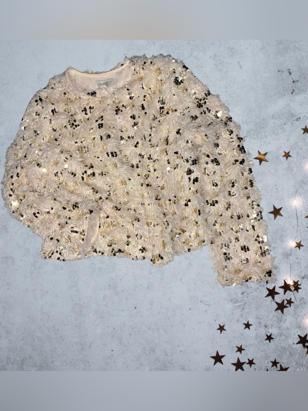 ✨ Cato Collection Limited Edition Women's Sequin Faux Fur Jacket - Picture 4 of 4